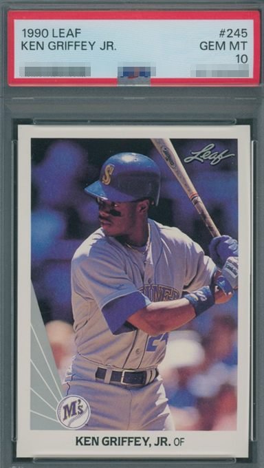 1990 Leaf Ken Griffey Jr. card #245 in PSA 10 slab