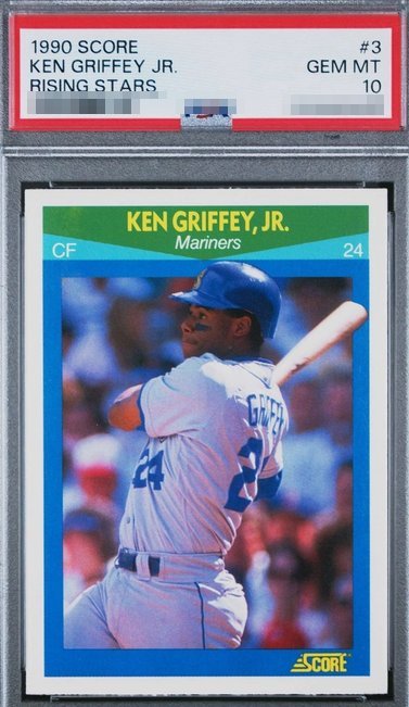 1990 Score Rising Stars Ken Griffey Jr. card #3 in PSA 10 slab