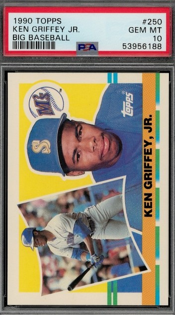 1990 Topps Big Ken Griffey Jr. card #250 in PSA 10 slab