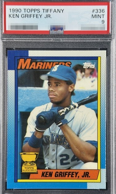 1990 Topps Tiffany Ken Griffey Jr. card #336 in PSA 9 slab