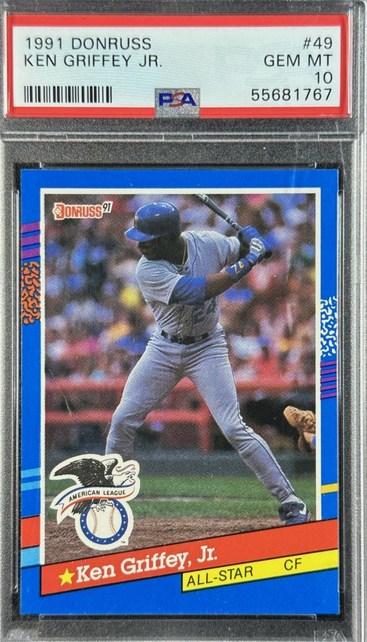 1991 Donruss All-Stars Ken Griffey Jr. card #49 in PSA 10 slab