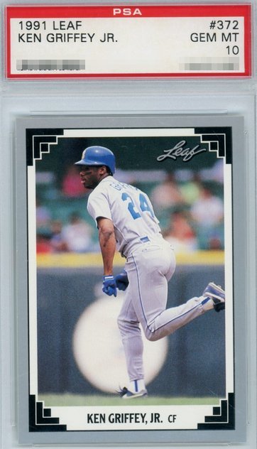 1991 Leaf Ken Griffey Jr. card #372 in PSA 10 slab