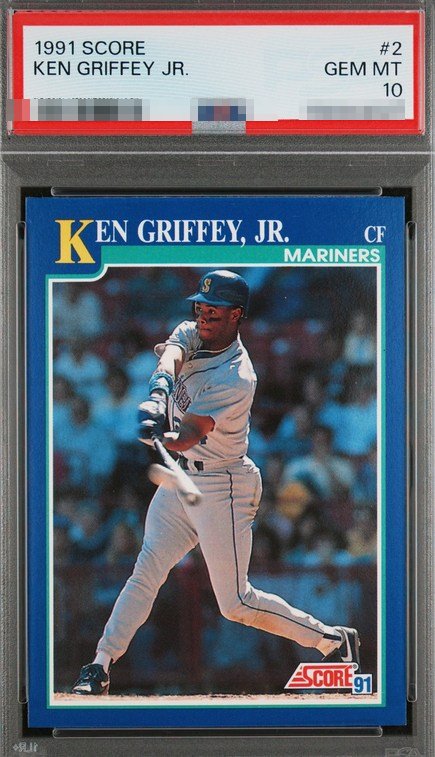1991 Score Ken Griffey Jr. card #2 in PSA 10 slab
