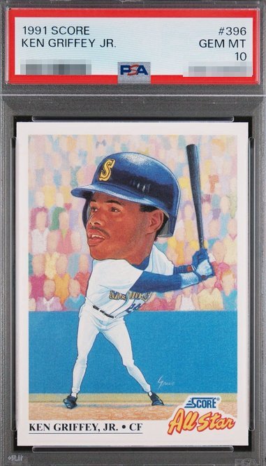 1991 Score All-Star Ken Griffey Jr. card #396 in PSA 10 slab