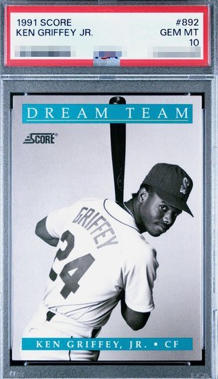 1991 Score Dream Team Ken Griffey Jr. card #892 in PSA 10 slab