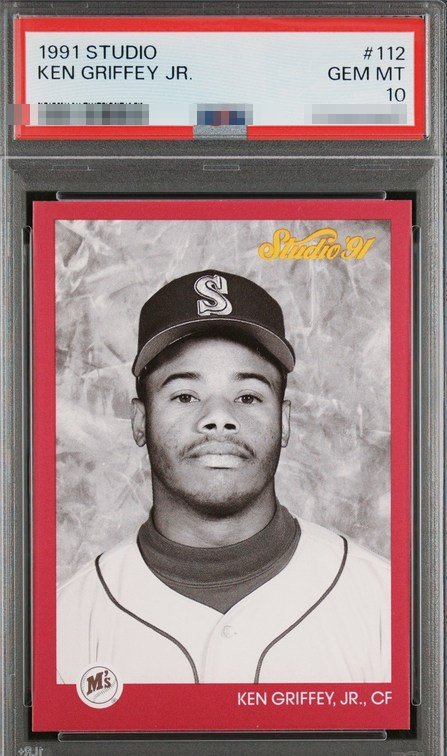 1991 Studio Ken Griffey Jr. card #112 in PSA 10 slab