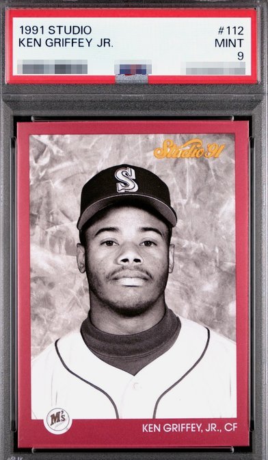 1991 Studio Ken Griffey Jr. card #112 in PSA 9 slab