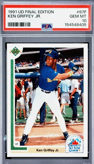 1991 Upper Deck Final Edition Ken Griffey Jr. card #87F in PSA 10 slab
