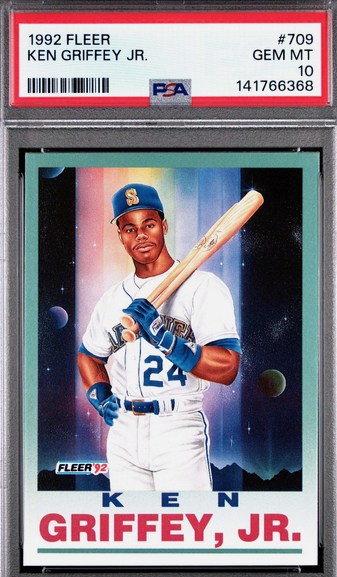 1992 Fleer Pro-Visions Ken Griffey Jr. card #709 in PSA 10 slab