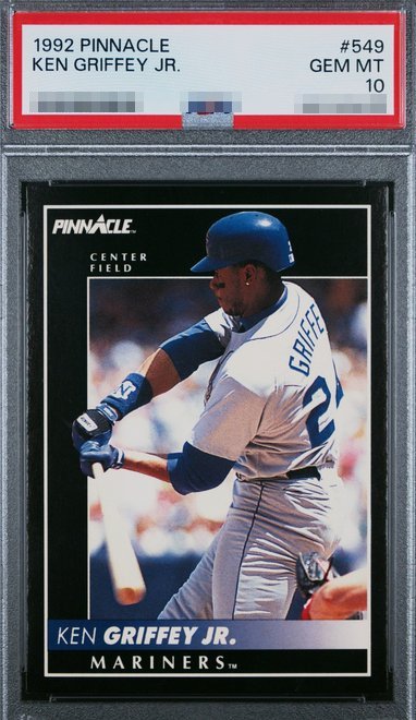 1992 Pinnacle Ken Griffey Jr. card #549 in PSA 10 slab