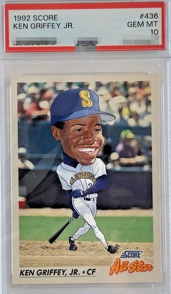 1992 Score All-Star Ken Griffey Jr. card #436 in PSA 10 slab