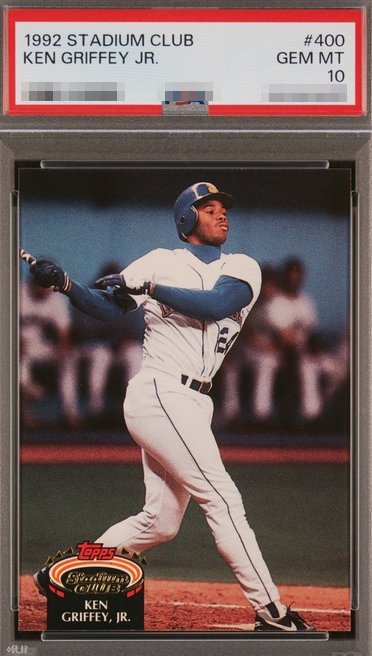 1992 Stadium Club Ken Griffey Jr. card #400 in PSA 10 slab