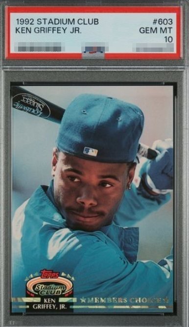 1992 Stadium Club Members Choice Ken Griffey Jr. card #603 in PSA 10 slab