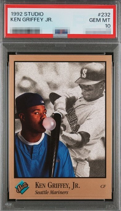 1992 Studio Ken Griffey Jr. card #232 in PSA 10 slab