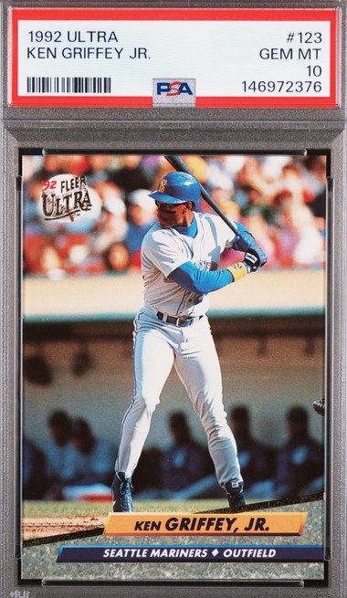 1992 Ultra Ken Griffey Jr. card #123 in PSA 10 slab