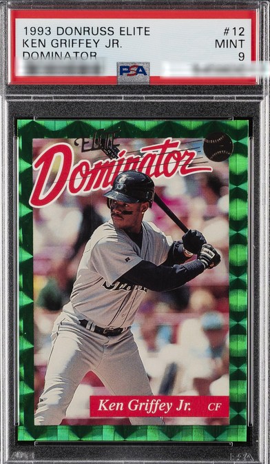 1993 Donruss Elite Dominator Ken Griffey Jr. card #12 /5,000 in PSA 9 slab