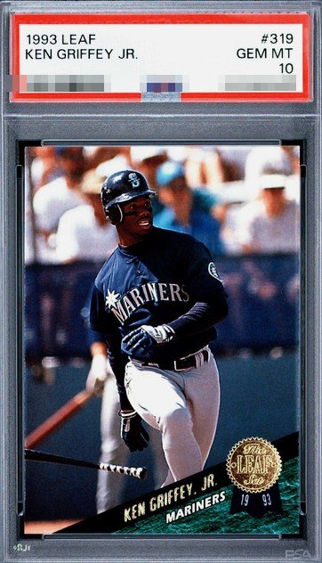 1993 Leaf Ken Griffey Jr. card #319 in PSA 10 slab