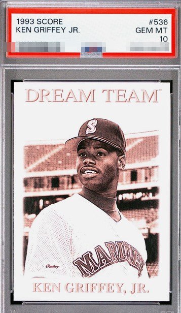 1993 Score Dream Team Ken Griffey Jr. card #536 in PSA 10 slab