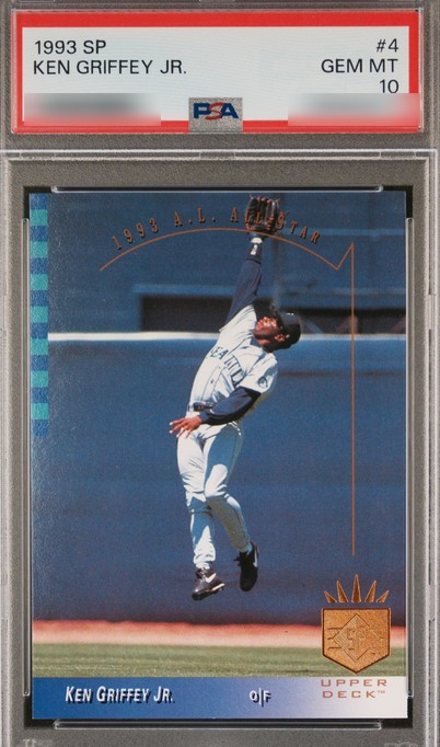 1993 SP Ken Griffey Jr. card #4 in a PSA 10 slab