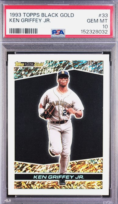 1993 Topps Black Gold #33 Ken Griffey Jr. card in PSA 10 slab