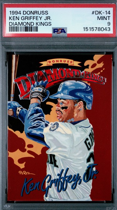 1994 Donruss Diamond Kings Ken Griffey Jr. card #DK-14 in PSA 9 slab