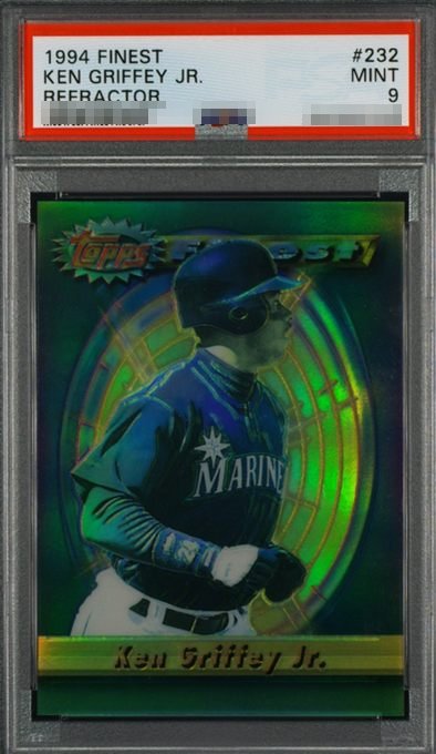 1994 Finest Refractor Ken Griffey Jr. card #232 in PSA 9 slab