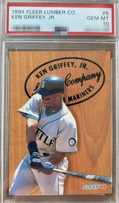1994 Fleer Lumber Company Ken Griffey Jr. card #5 in PSA 10 slab