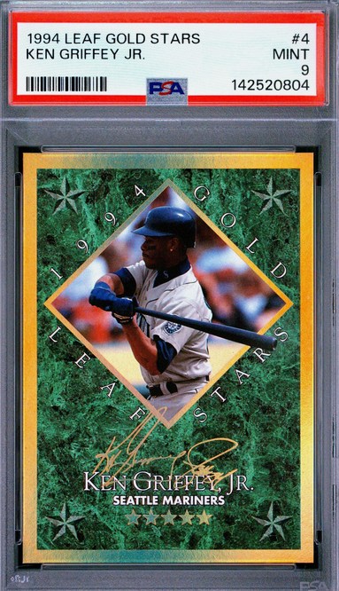 1994 Leaf Gold Stars Ken Griffey Jr. card #4 in PSA 9 slab