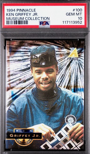 1994 Pinnacle Museum Collection Ken Griffey Jr. card #100 in PSA 10 slab