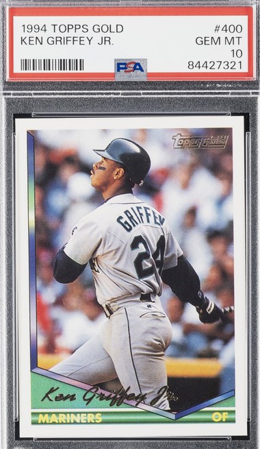 1994 Topps Gold Ken Griffey Jr. card #400 in PSA 10 slab