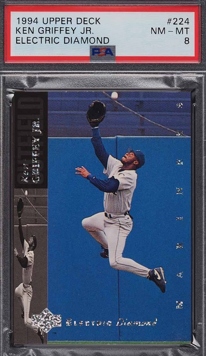 1994 Upper Deck Electric Diamond Ken Griffey Jr. card #224 in a PSA 8 slab