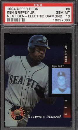 1994 Upper Deck Next Generation Electric Diamond Ken Griffey Jr. card #6 in PSA 10 slab
