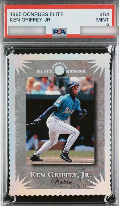 1995 Donruss Elite Series Ken Griffey Jr. card #54 /10,000 in PSA 9 slab