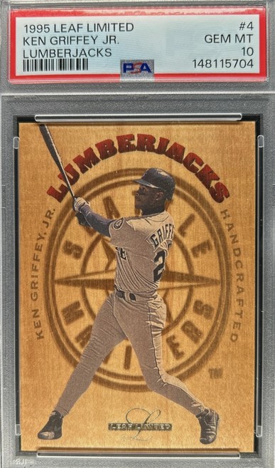 1995 Leaf Limited Lumberjacks Ken Griffey Jr. card #4 /5,000 in PSA 10 slab