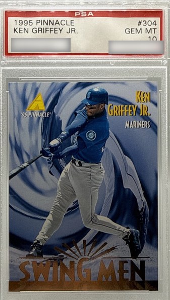 1995 Pinnacle Swing Men Ken Griffey Jr. card #304 in PSA 10 slab