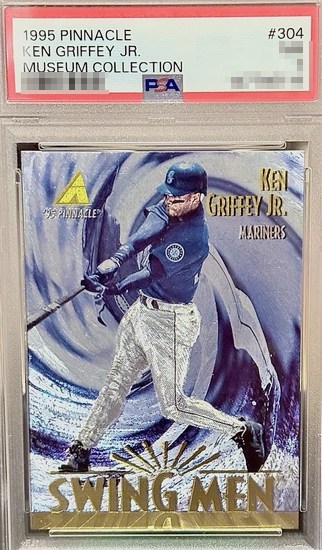 1995 Pinnacle Swing Men Museum Collection #304 Ken Griffey Jr. card in a PSA slab