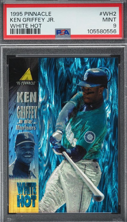1995 Pinnacle White Hot #WH2 Ken Griffey Jr. card in PSA 9 slab