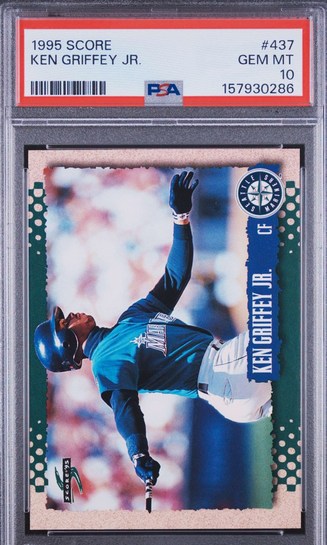 1995 Score #437 Ken Griffey Jr. card in PSA 10 slab