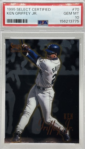 1995 Select Certified Ken Griffey Jr. card #70 in PSA 10 slab