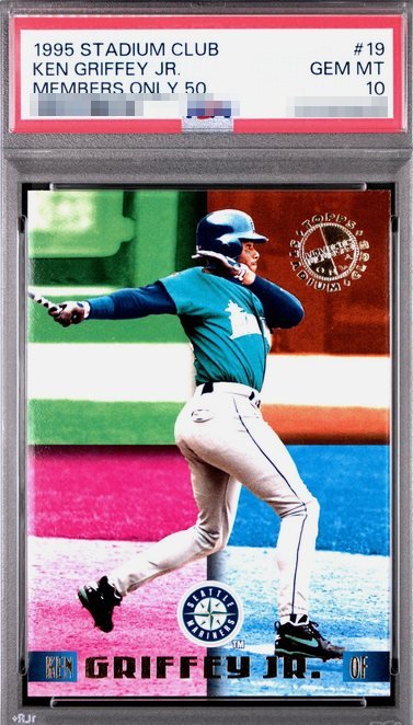 1995 Stadium Club Members Only 50 Ken Griffey Jr. card #19 in PSA 10 slab