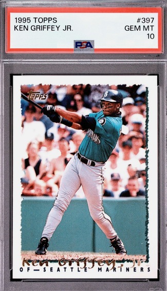 1995 Topps Ken Griffey Jr. card #397 in a PSA 10 slab
