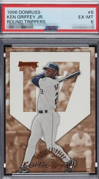 1996 Donruss Round Trippers /5,000 Ken Griffey Jr. card #6 in PSA 6 slab