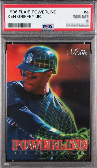 1996 Flair Powerline Ken Griffey Jr. insert card #4 in PSA 10 slab