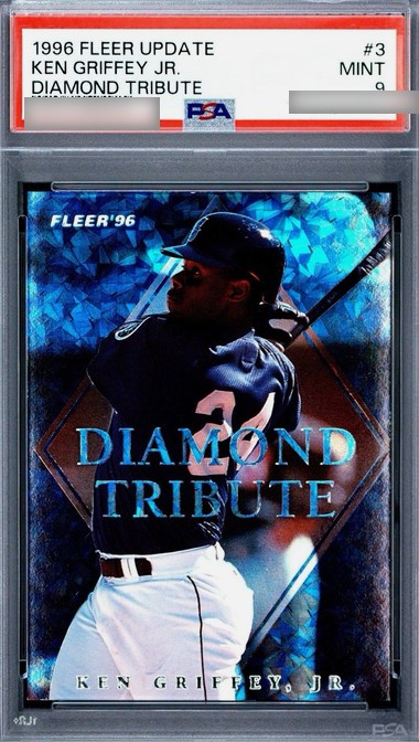 1996 Fleer Update Diamond Tribute Ken Griffey Jr. card #3 in PSA 9 slab