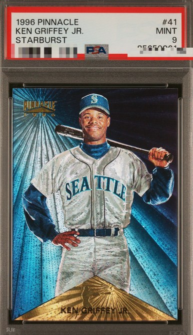 1996 Pinnacle Starburst Ken Griffey Jr. card #41 in PSA 9 slab