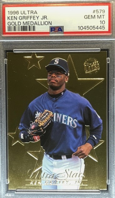 1996 Ultra Stars Gold Medallion Ken Griffey Jr. #579 card, assumed PSA 10