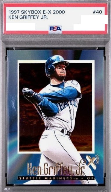 1997 E-X 2000 Ken Griffey Jr. card #40 in a PSA graded slab