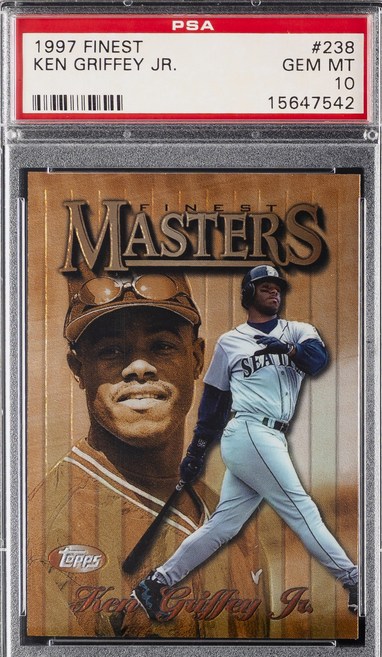 1997 Finest Masters Ken Griffey Jr. card #238 in PSA 10 slab