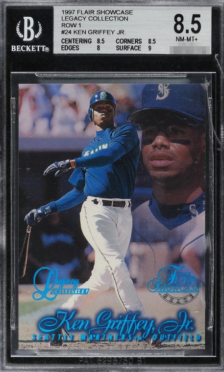 1997 Flair Showcase Legacy Collection Row 1 /100 Ken Griffey Jr. card #24