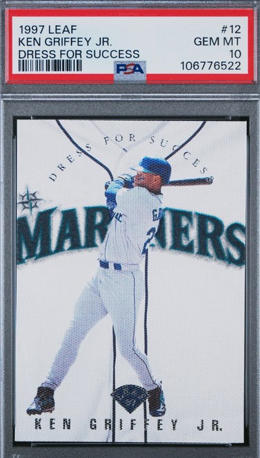 1997 Leaf Dress for Success /3,500 Ken Griffey Jr. card #12 in PSA 10 slab